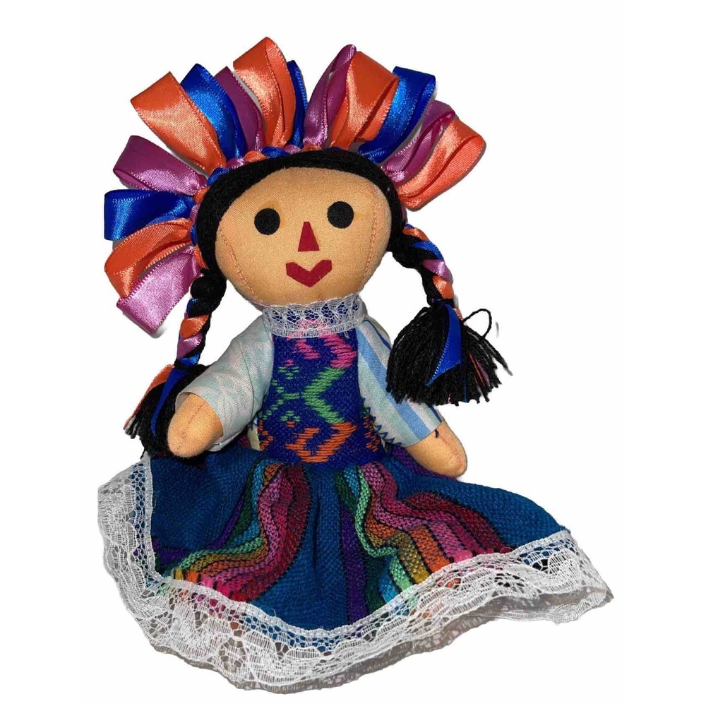 Traditional Authentic Mexican Handmade Maria Rag Doll Folk Art Muñeca